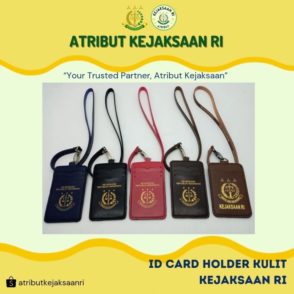 

ATRIBUT KEJAKSAAN RI - ID CARD HOLDER KULIT WARNA KEJAKSAAN RI