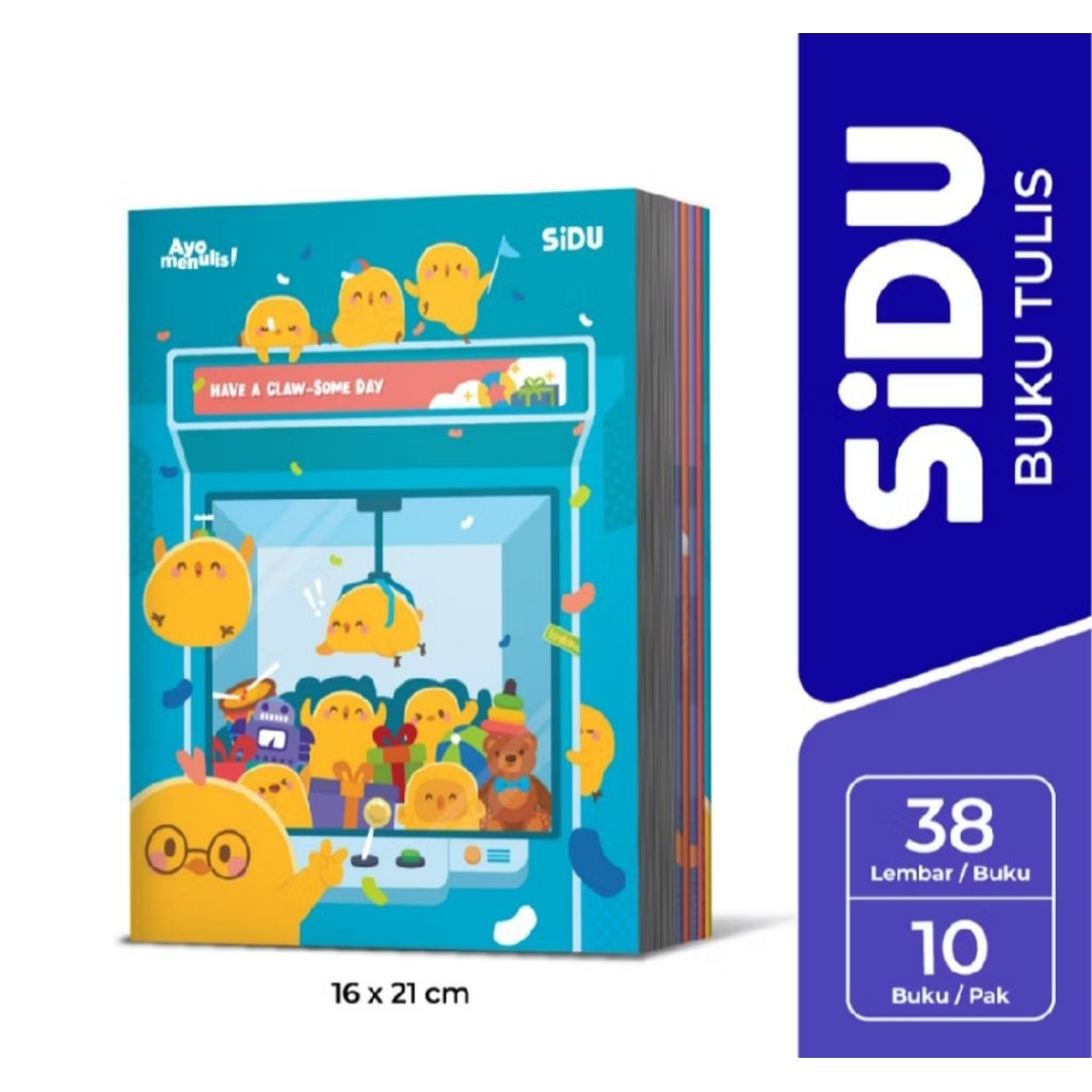 

SIDU NEW EDITION MOTIF COTTON CANDY DREAM DLL (UK. QUARTO) / BUKU TULIS SIDU 38 LEMBAR EDISI TERBARU COTTON CANDY DREAM DLL (PAK) ISI 10 BUKU
