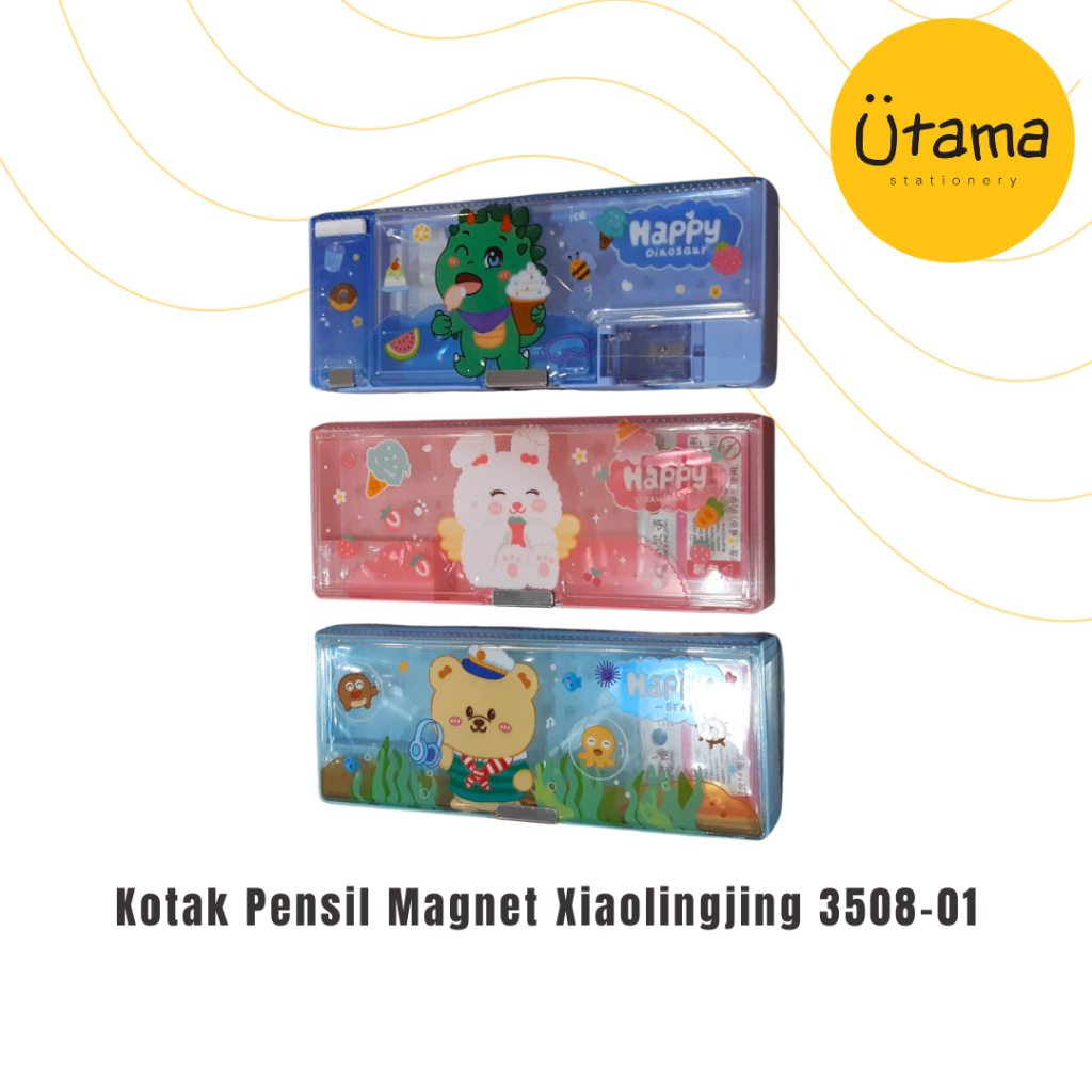 

Pencil Case Magnet Xiao Ling Jing 3508-01/Tepak Pensil/Tempat Alat Tulis/Kotak Pensil