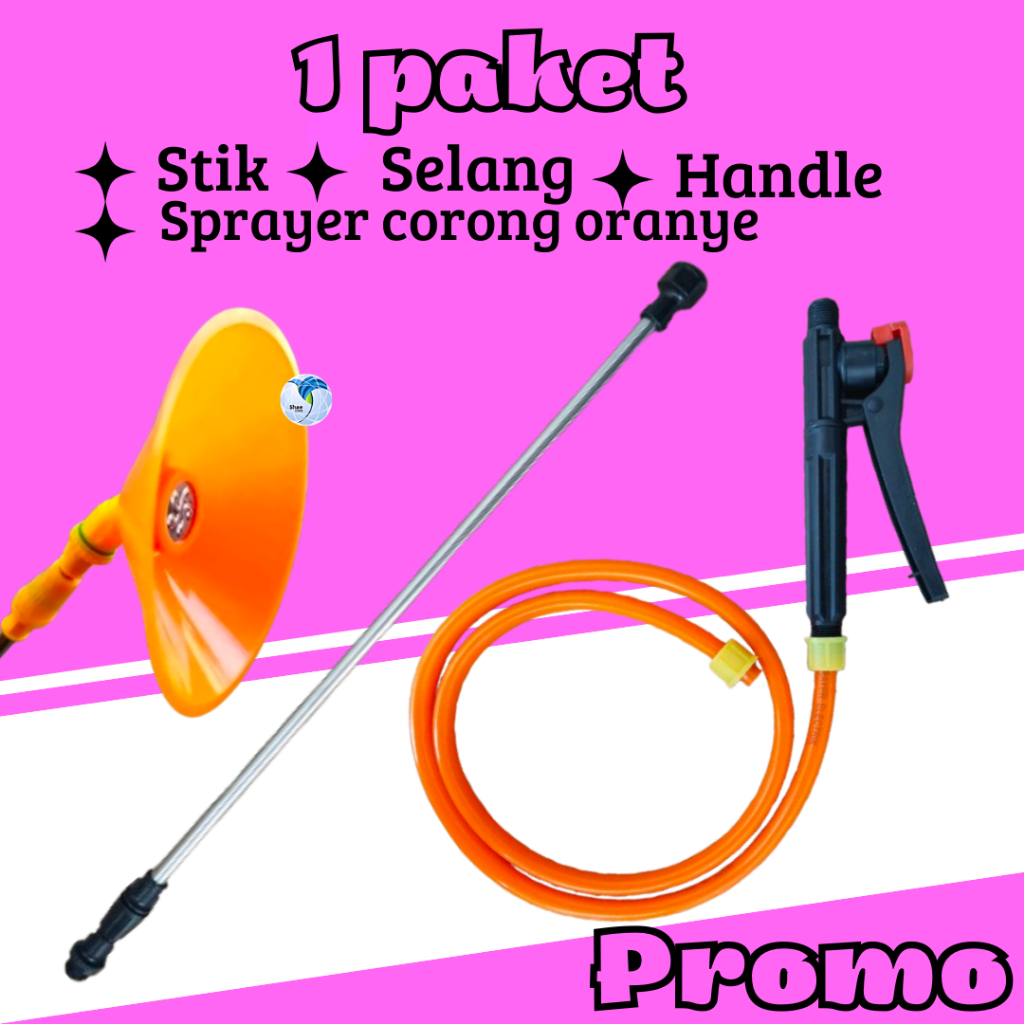 PAKET KOMPLIT Stik +Sprayer corong oranye+Handle + Selang Sprayer Elektrik Stik Sprayer Stik Semprot