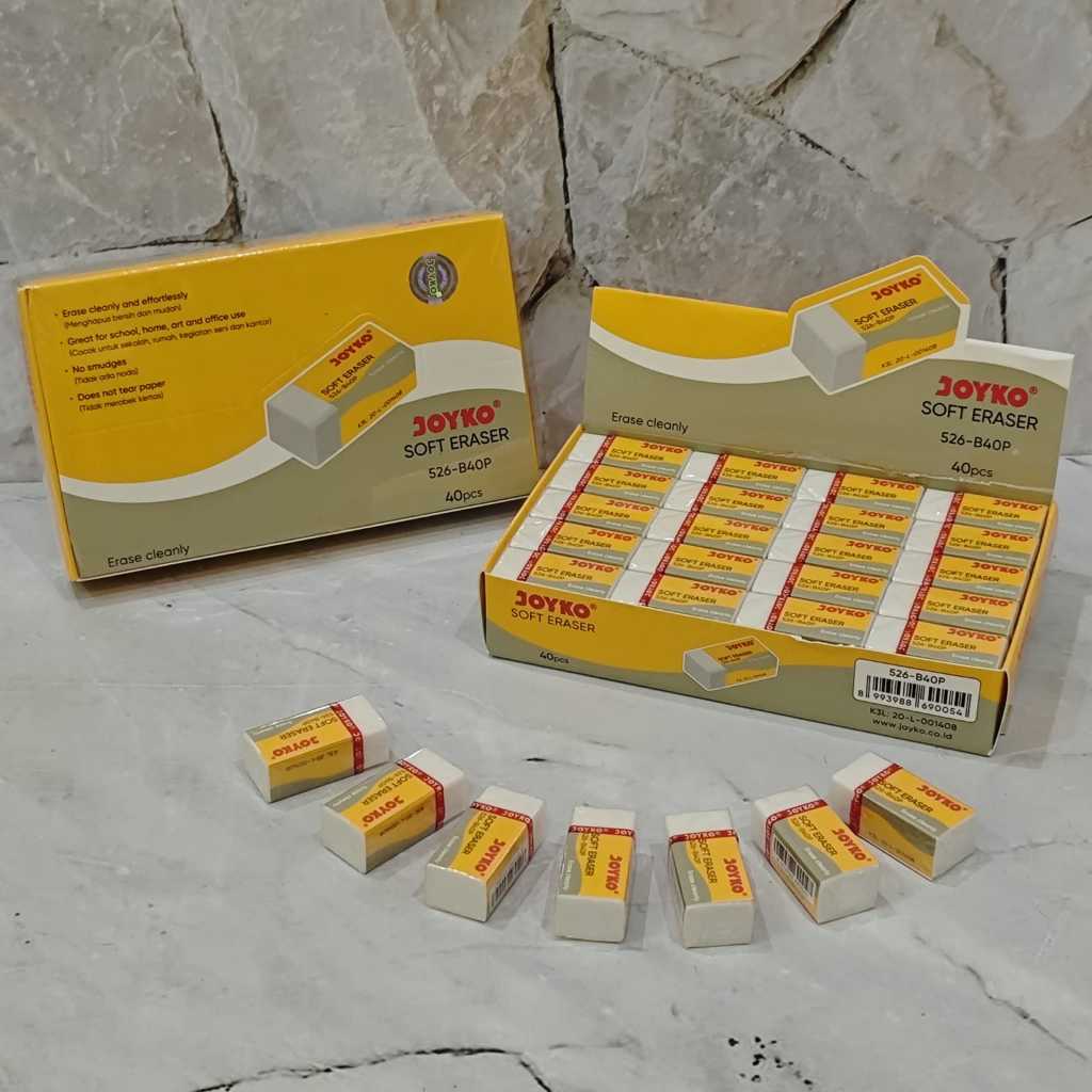 

SATU PACK ( 40 BIJI ) Penghapus Kecil Putih Joyko