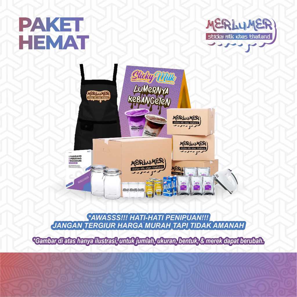 

Paket Usaha Franchise Sticky Milk Khas Thailand Terlengkap - Paket Hemat