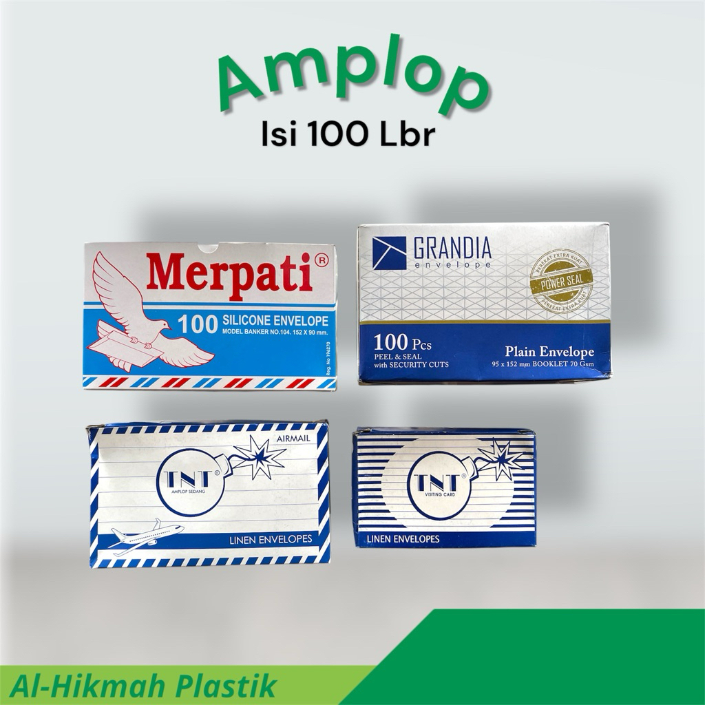 

AMPLOP ISI 100 Polos putih / Lurik