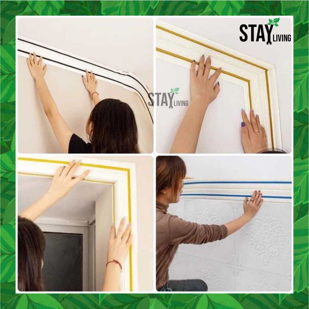 List Wallfoam Plafon 3D List Border Wallpaper foam Pembatas Walfoam Dinding Wallpaper List Stiker