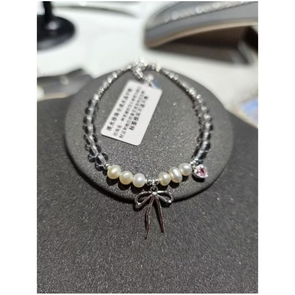 Gelang pita coquet perak s925 mutiara asli