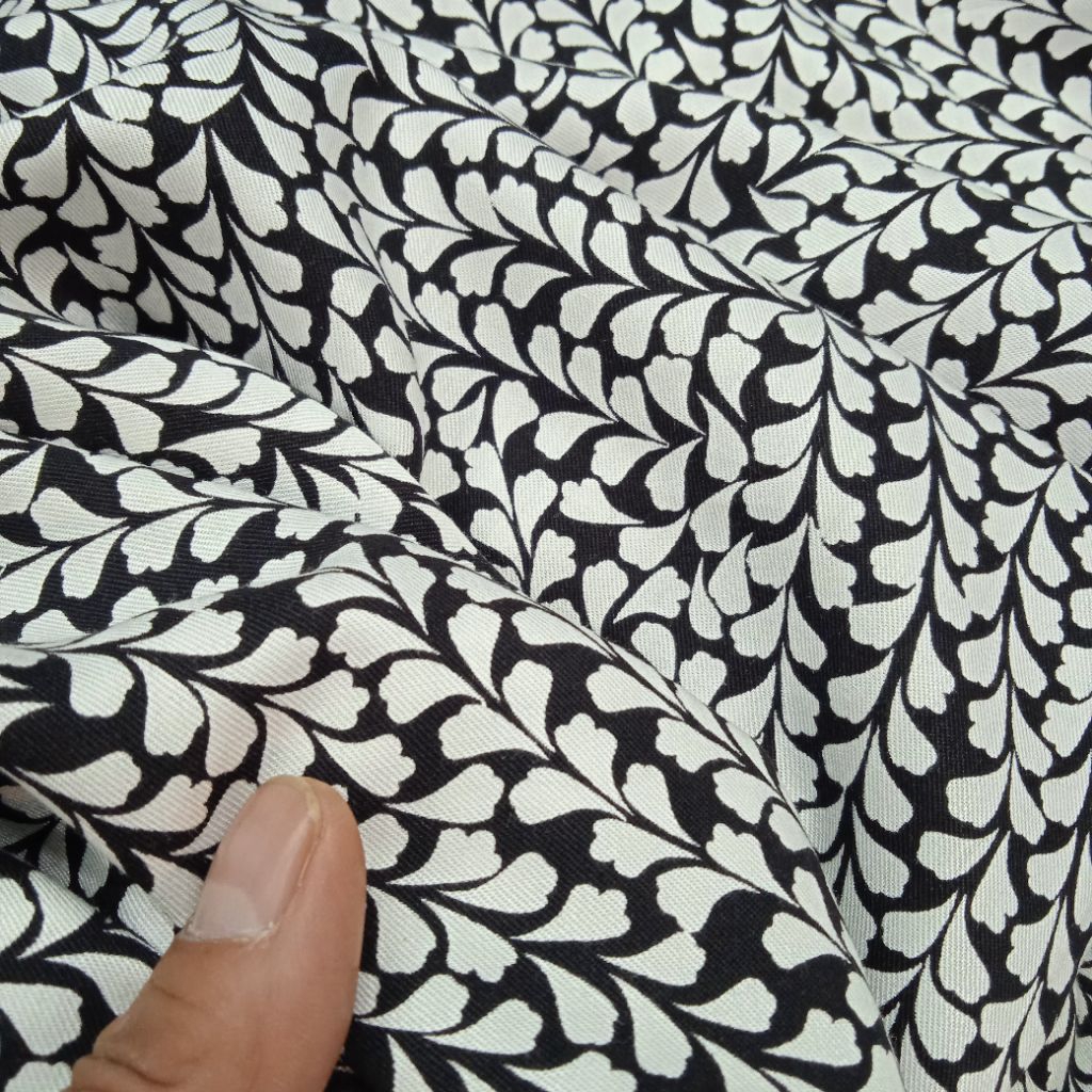 KAIN KATUN RAYON TWILL PREMIUM IMPORT MOTIF BUNGA