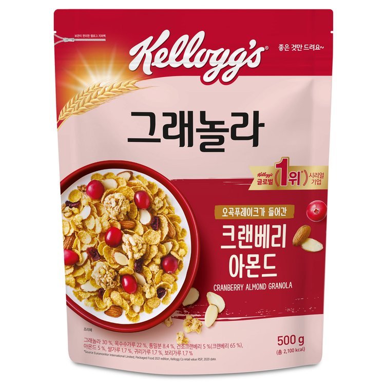 

KELOGG'S CRANBERRY ALMOND GRANOLA 500G