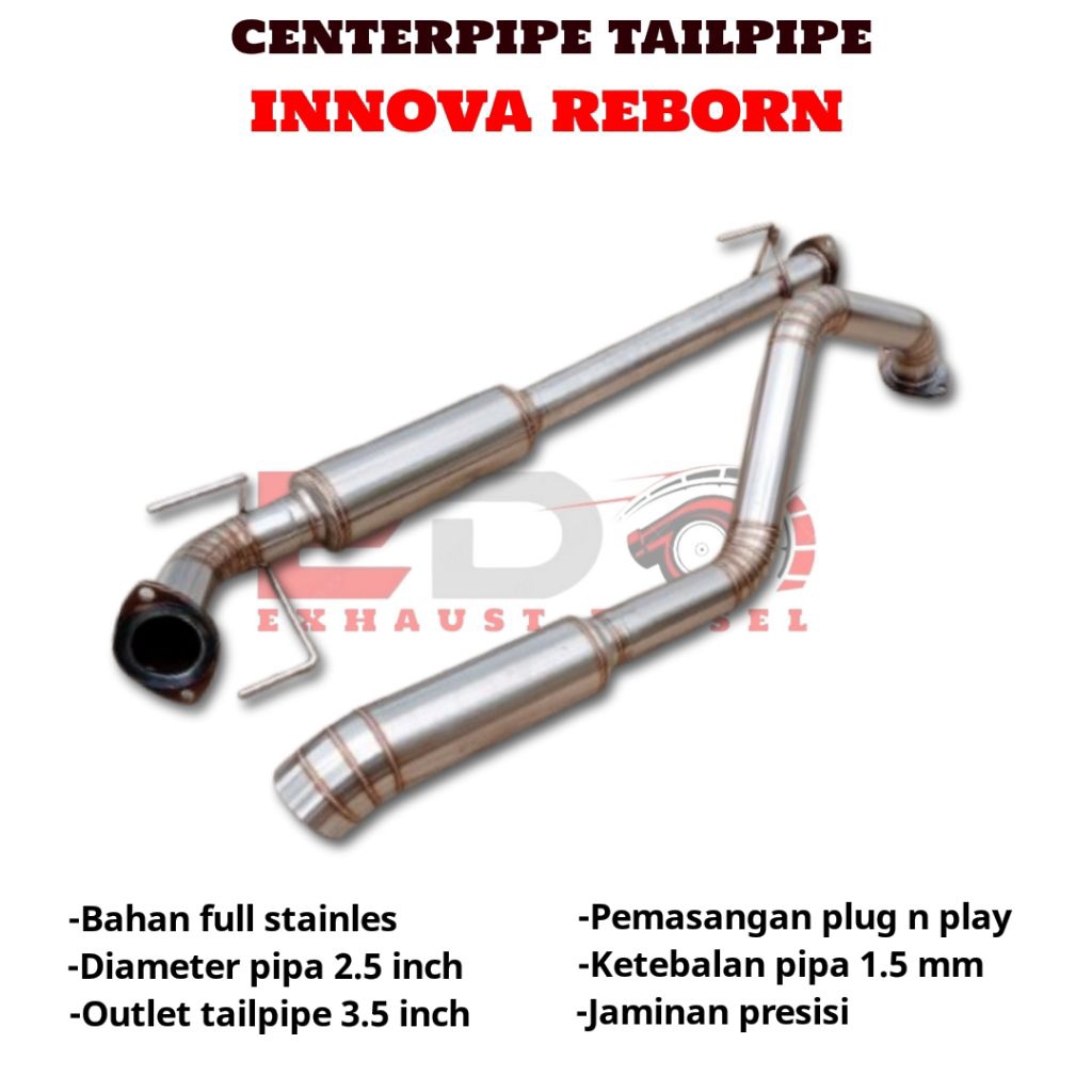 Knalpot Innova Reborn Centerpipe Tailpipe Innova Reborn 2GD