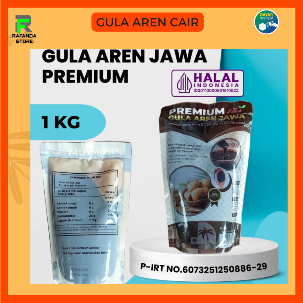 

Gula Aren Cair Jawa Premium 1 Kg