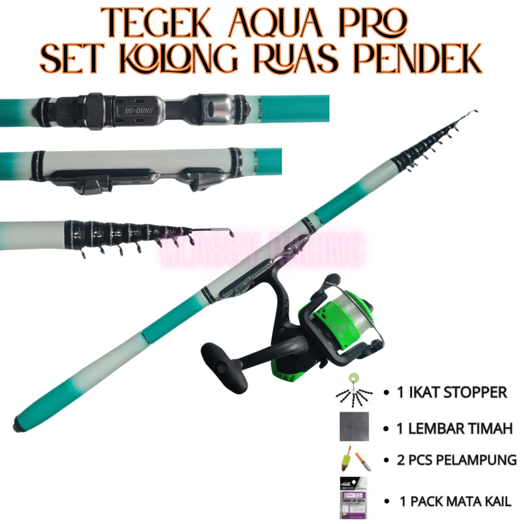 Joran Tegek Set Kolong Ruas Pendek Bahan Carbon Fiber Antena Uk.180-450 Joran Pancing Stream Fishing