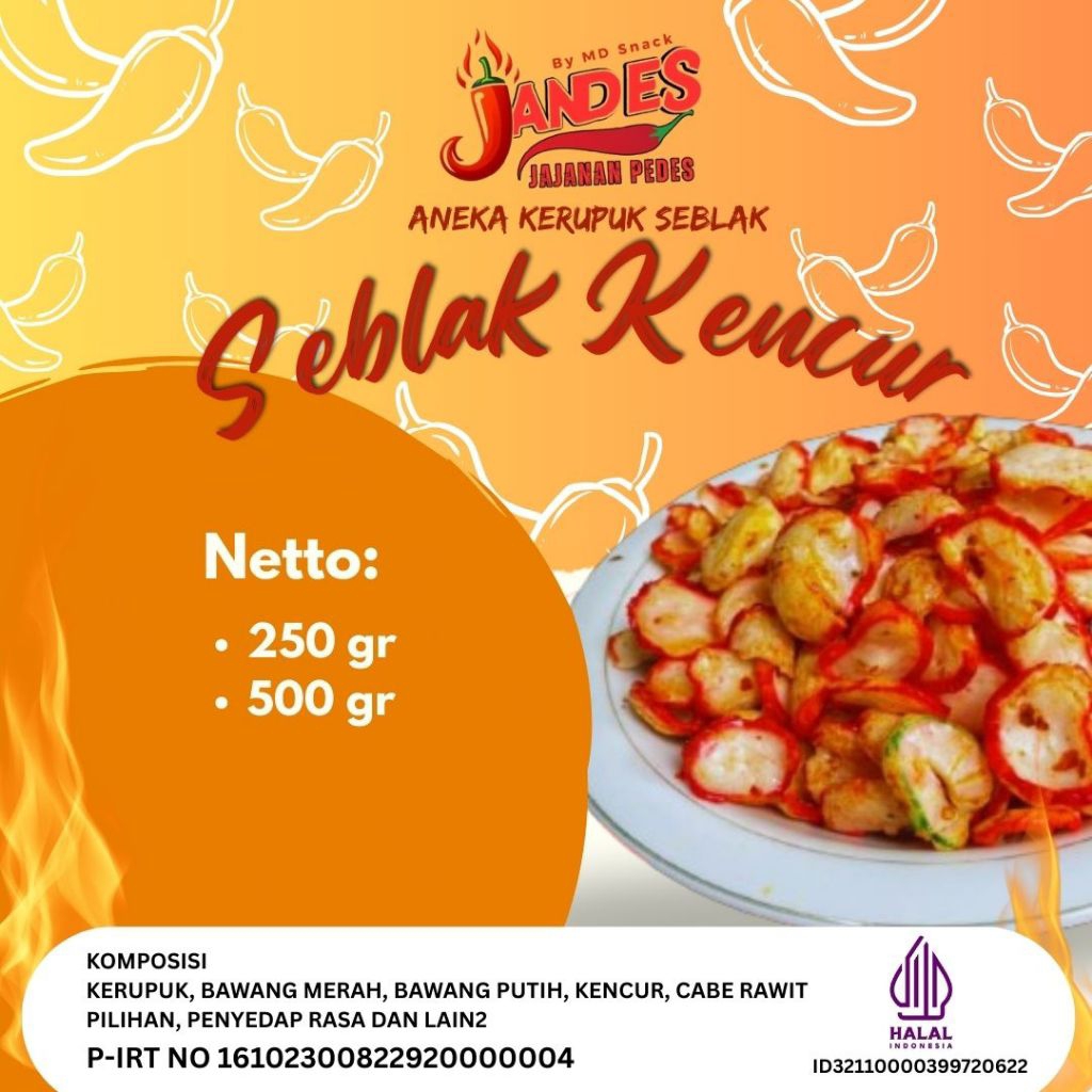 

Kerupuk Seblak Kencur Pedas