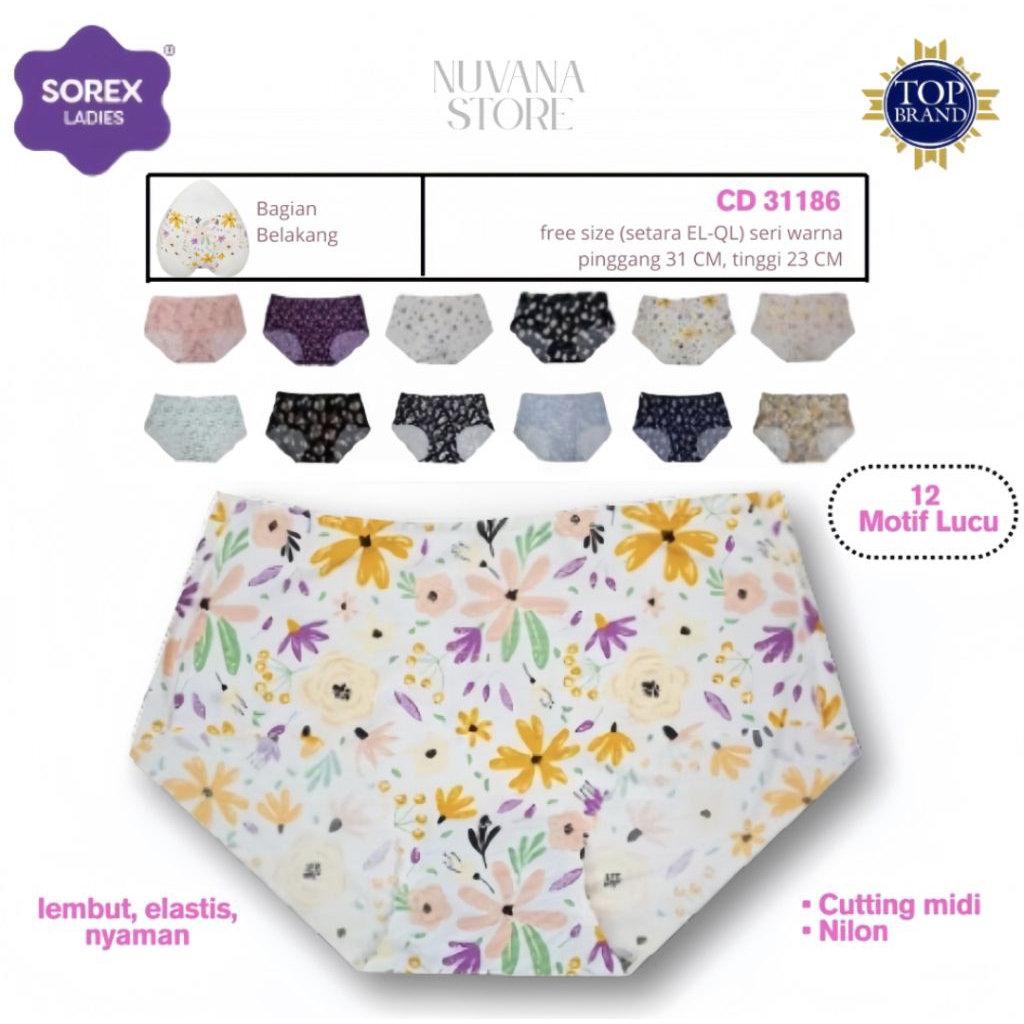 Sorex Celana Dalam Seamless Motif 31186 Seamless Panty original | Celana Dalam Wanita SOREX