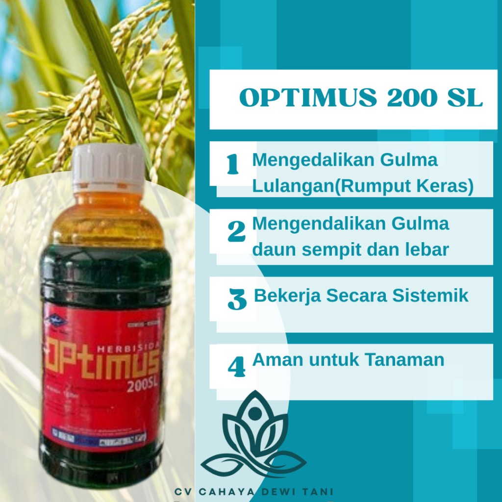 OPTIMUS 200SL 1 L Herbisida Racun Rumput Lulangan Keras