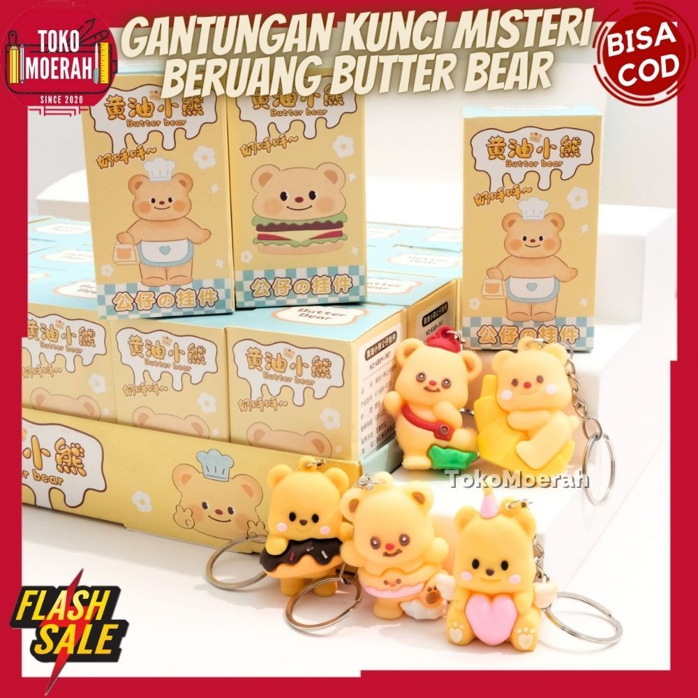 MISTERI BOX GANTUNGAN KUNCI BUTTER BEAR KEYCHAIN MYSTERY PACK BUTTER BEAR GANTUNGAN MISTERI BERUANG 