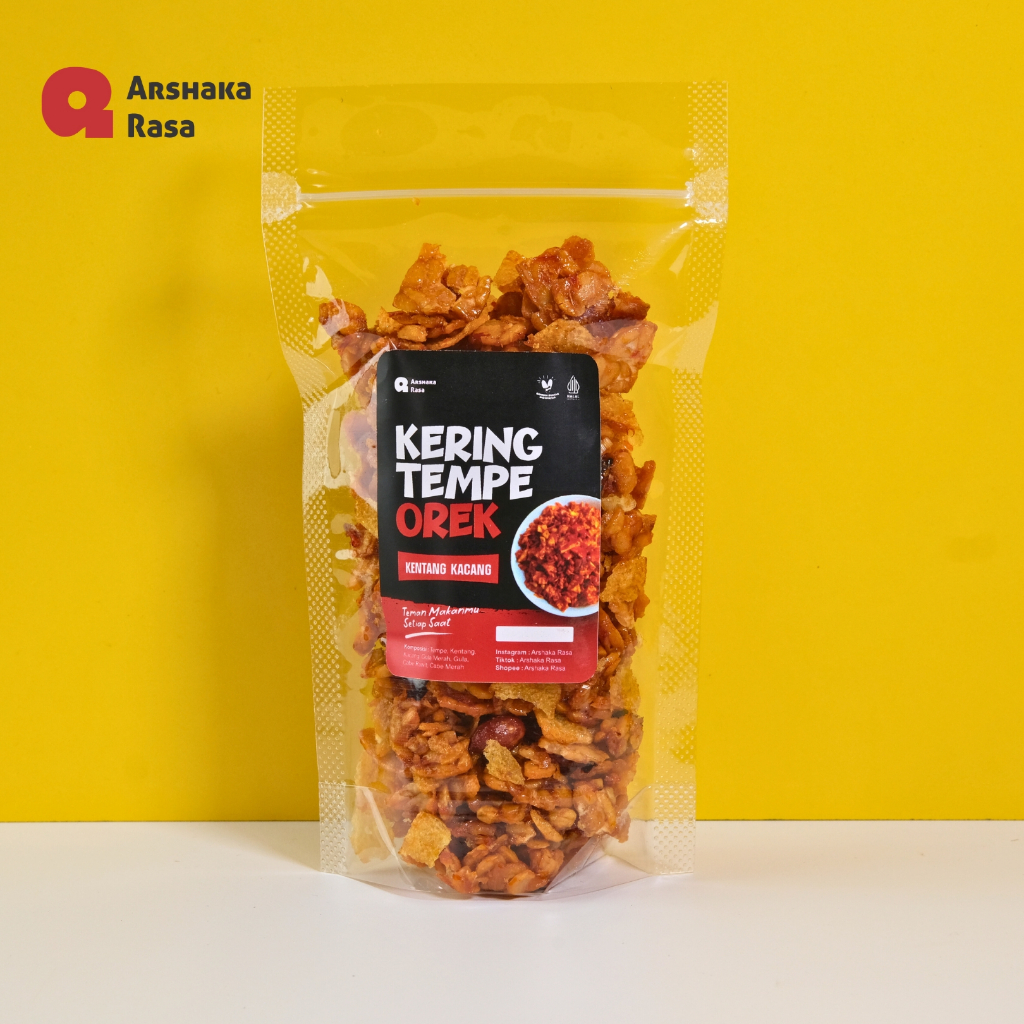 

Kering Tempe Orek Tempe Pedas Manis - Tanpa Bahan Pengawet Halal 100g Arshaka Rasa