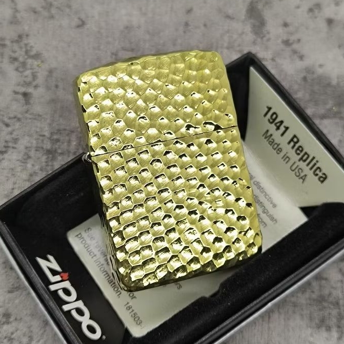 Zippo Replica 1941 Hammertone 5-Side Gold Plated