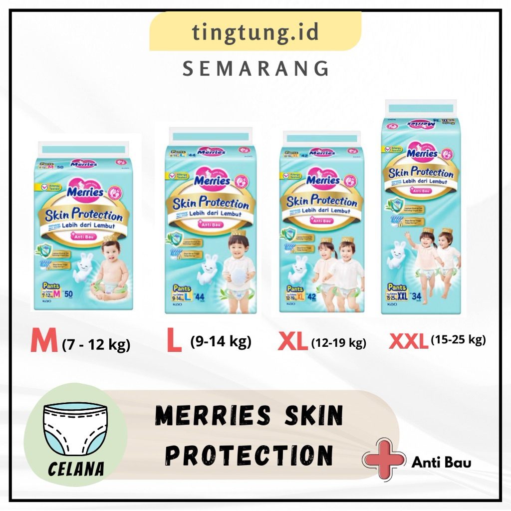 Merries Pampers Skin Protection M50 / L44 / XL42 / XXL34