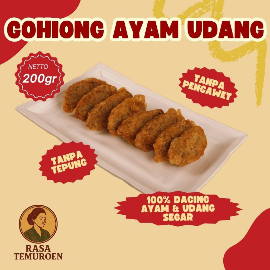 

Gohyong/Ngohiong ASLI Ayam Udang Premium Halal Frozen by Rasa Temuroen