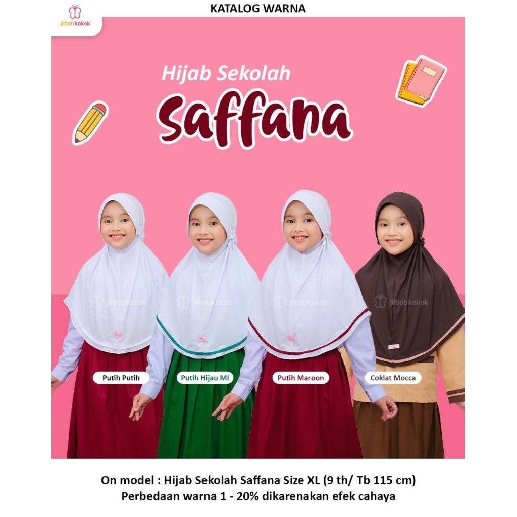 HIJAB JILBAB ANAK SEKOLAH SAFFANA SD/MI/PRAMUKA
