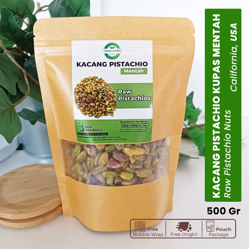 

Kacang Pistachio Kupas Mentah 500gr / Raw Peeled Pistachio Nuts California USA