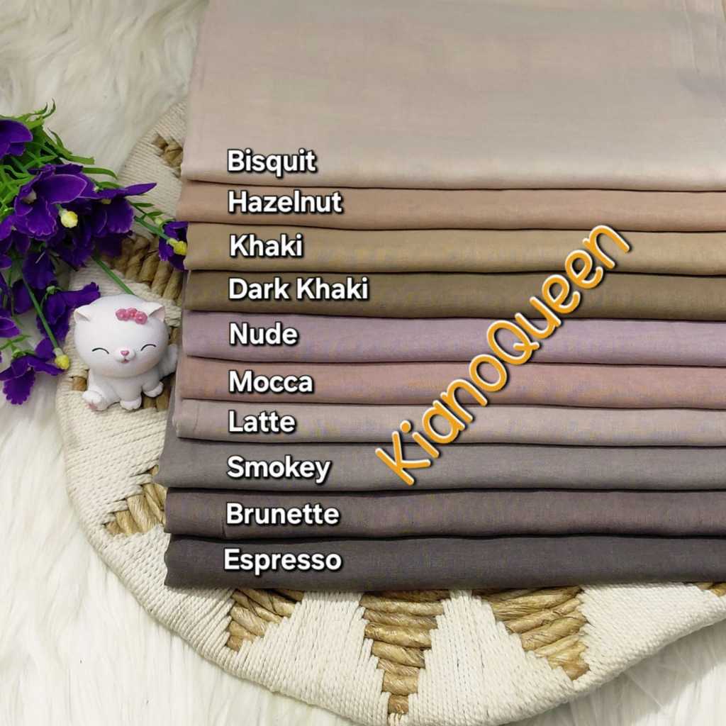 KianoQueen Paris Jadul Umama Scarf Hijab/ Jilbab/ Kerudung Segi Empat Polos Premium