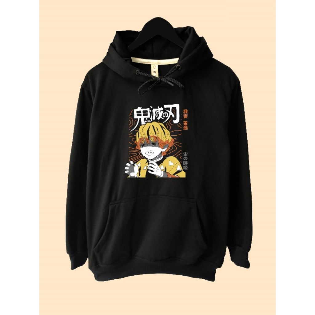 Jaket Hoodie Anime Demon Slayer Zenitsu Cry Japan Kimetsu No Yaiba