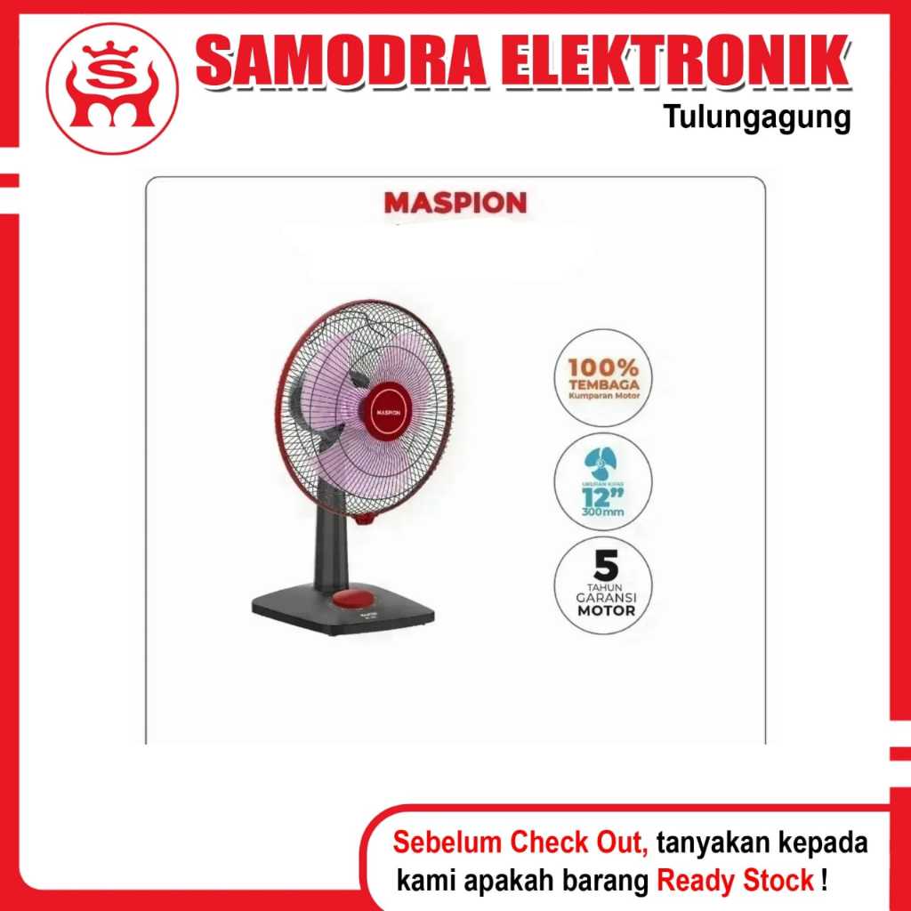 Kipas Angin MASPION EX-308 | Kipas Angin Meja Ukuran 12 Inch