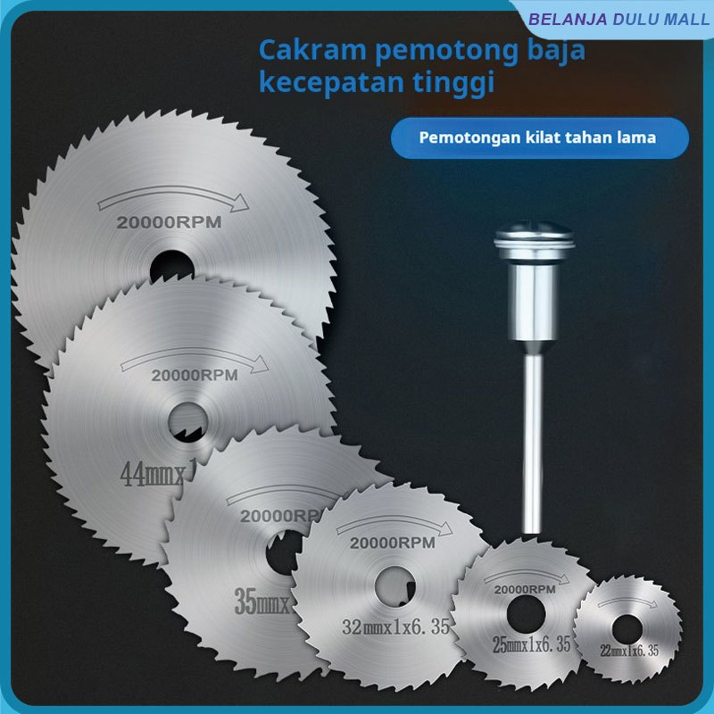 Mata gergaji baja kecepatan tinggi set mata gergaji kecil penggiling listrik mata gergaji pemotong m