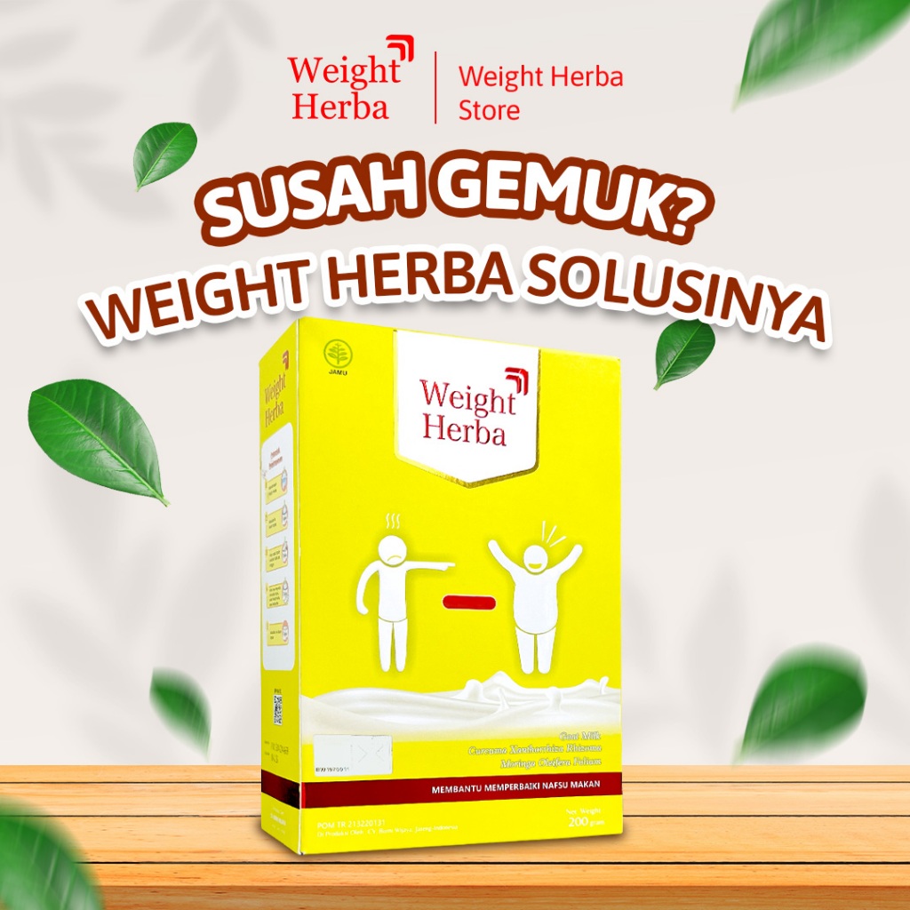 

Susu Weight Herba - Susu Penggemuk Badan & Penambah Nafsu Makan Alami 1 Box