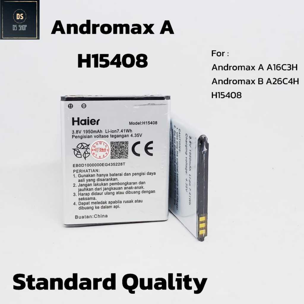 Baterai Smartfren Andromax A A16C3H / B A26C4H Max A Max B H15408 OEM Double POWER Batrai Batre HP