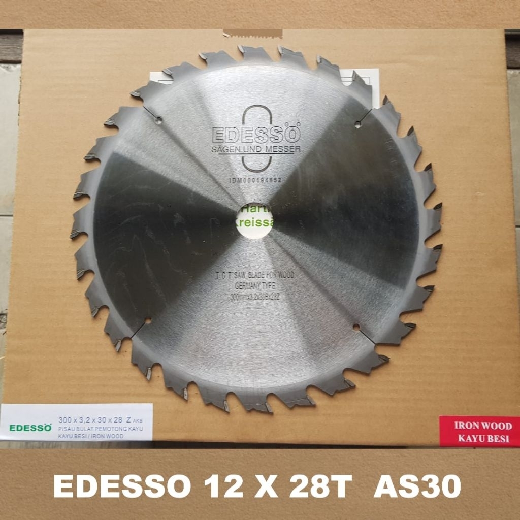 EDESSO PISAU GERGAJI CIRCULAR SAW BLADE 12" X 28 T GIGI EDESSO GERMANY
