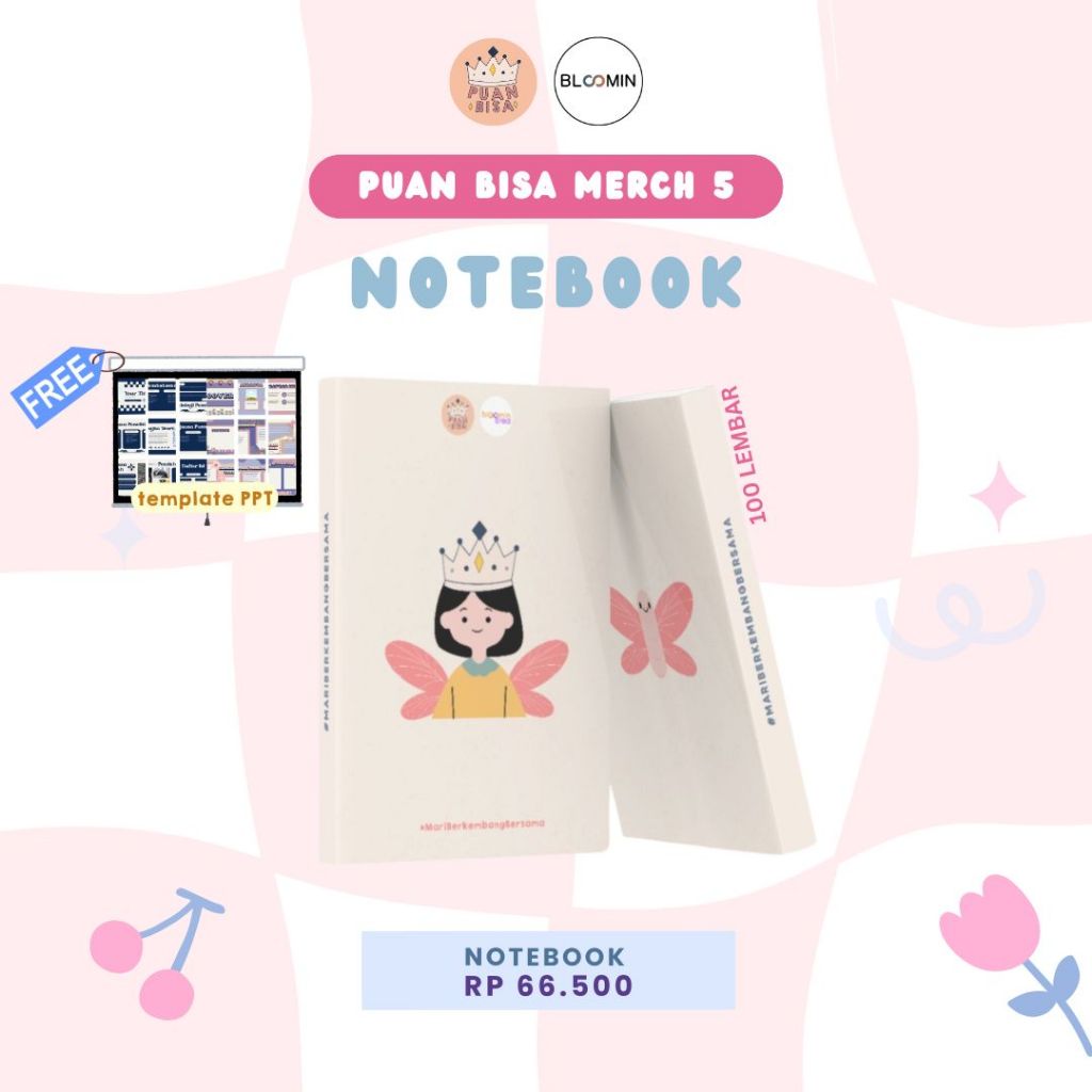 

Notebook Puan Bisa A5 / Free Template PPT