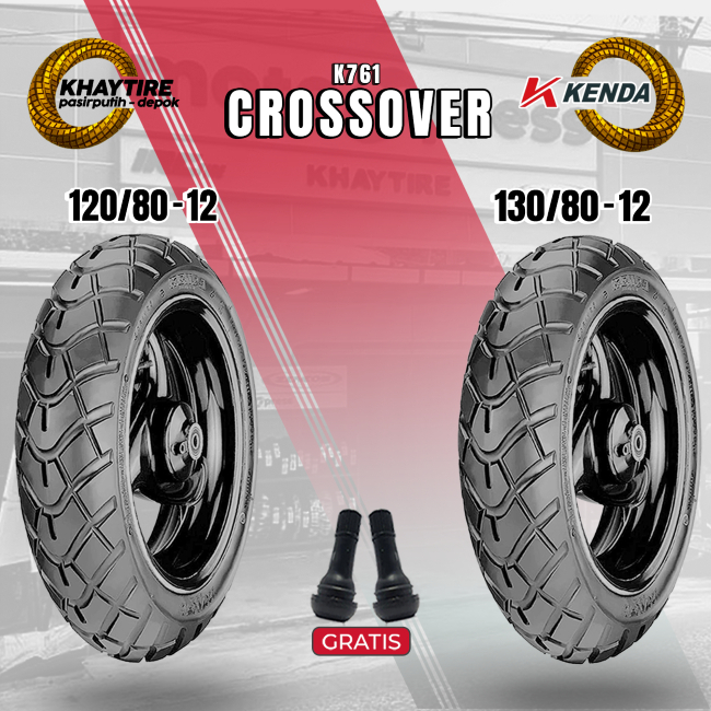 Sepasang/Satuan Ban Motor VESPA MATIC KENDA Ring 12 Tubeless