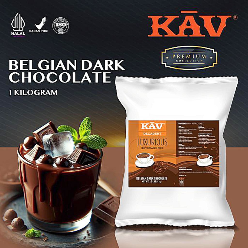 

KAV PREMIUM POWDER DRINK BELGIAN DARK CHOCOLATE 1 KG