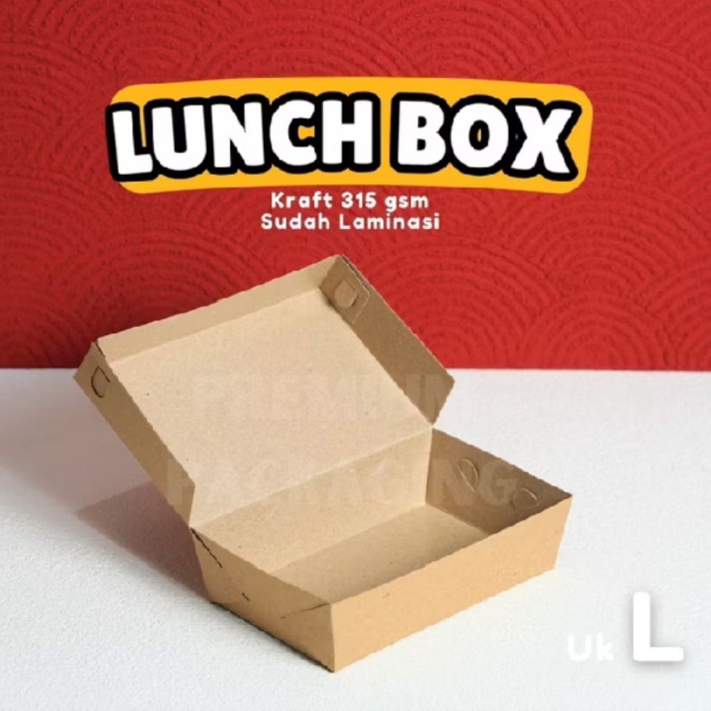 (Termurah di Medan) Paper lunch box L