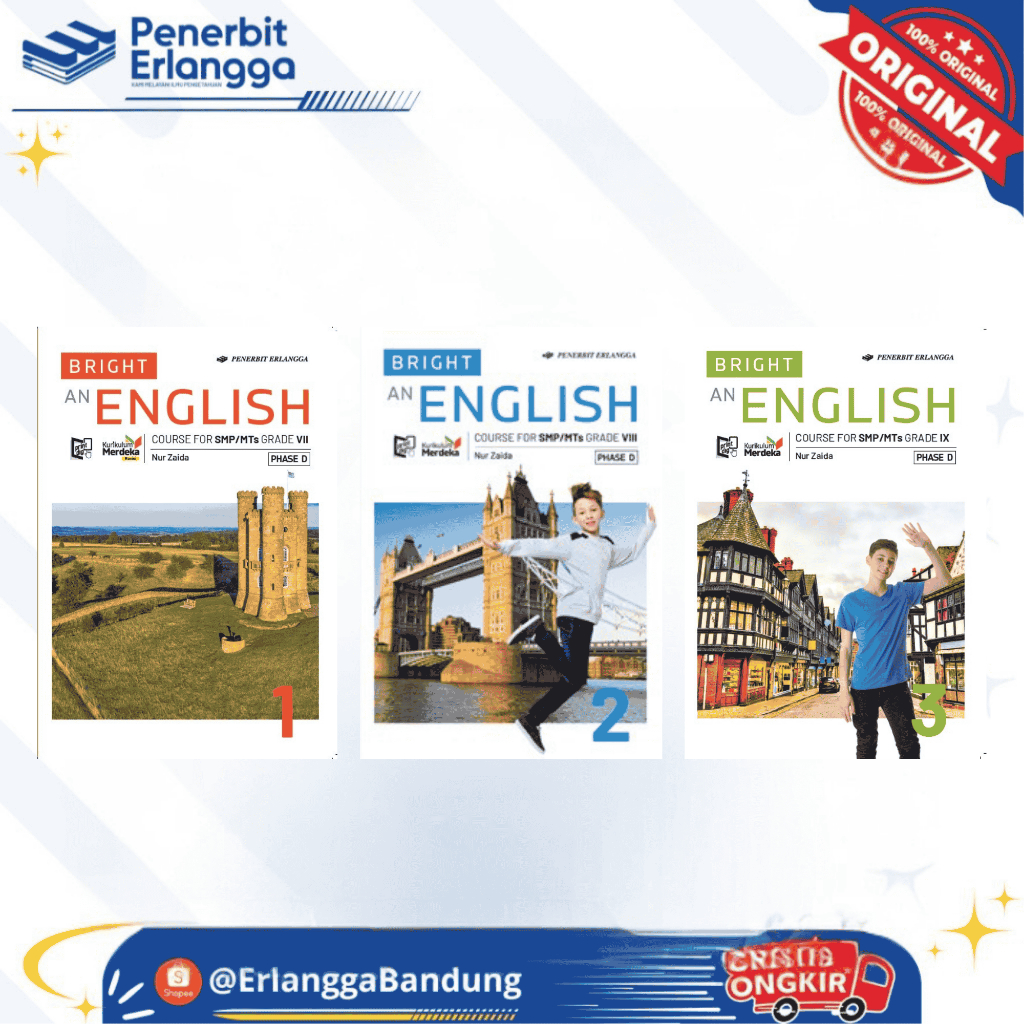 BRIGHT 1/2/3 AN ENGLISH COURSE FOR SMP/MTS/KM REVISI - NUR ZAIDA