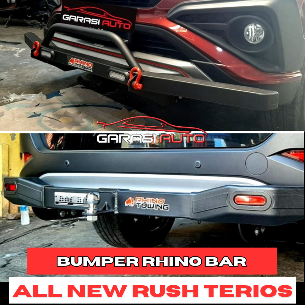 Paket Tanduk Towing Depan Belakang All New Rush Terios 2018 - 2025 GR Sport Original Bumper Guard Rh