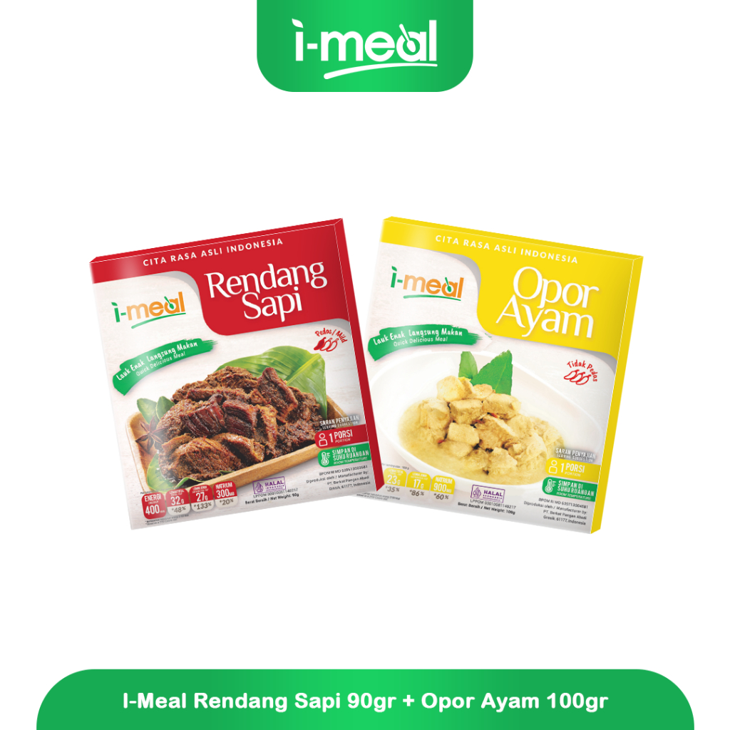 

I-Meal Rendang Sapi dan Opor Ayam i-meal Siap Makan