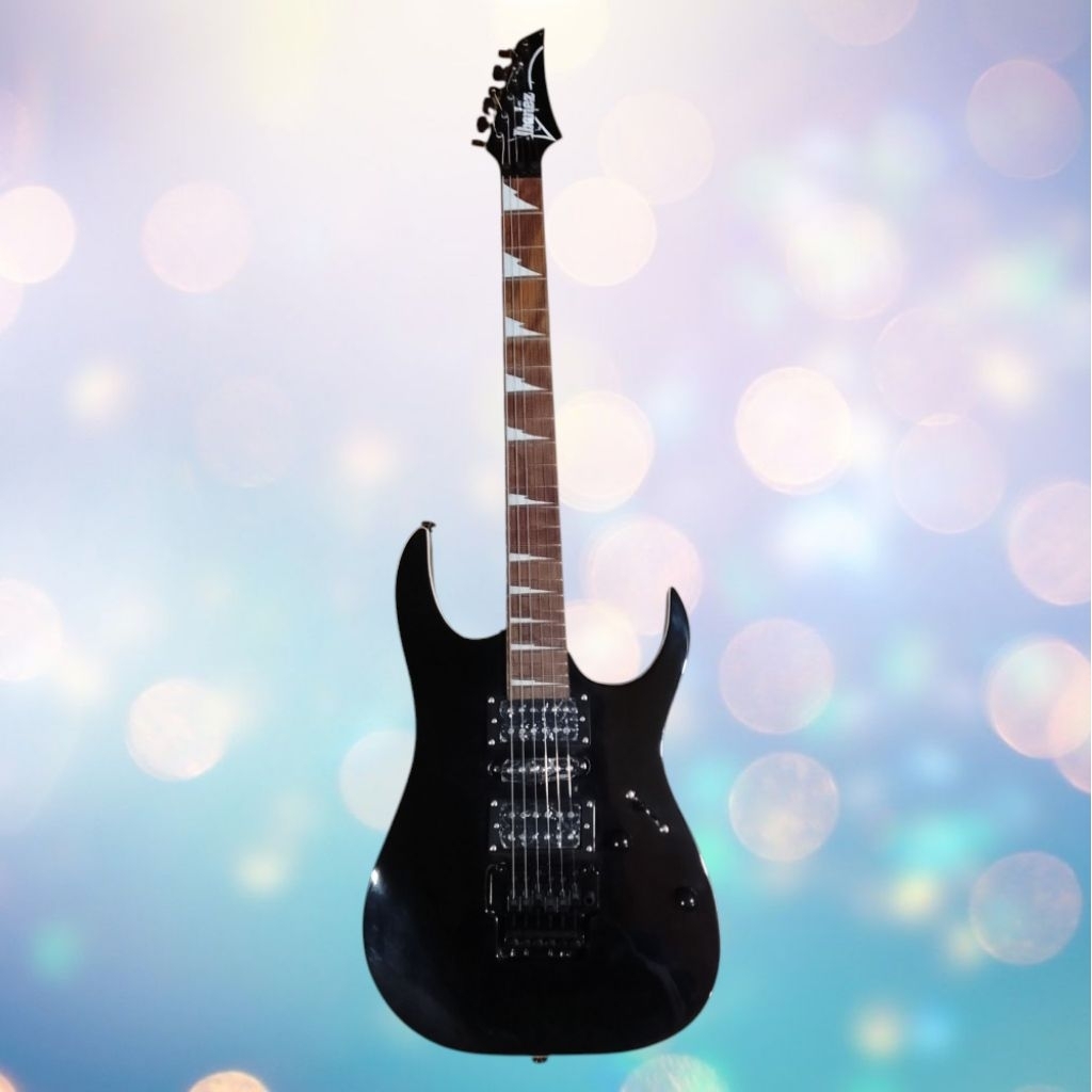 gitar elektrik ibanez rg premium inlay petir black