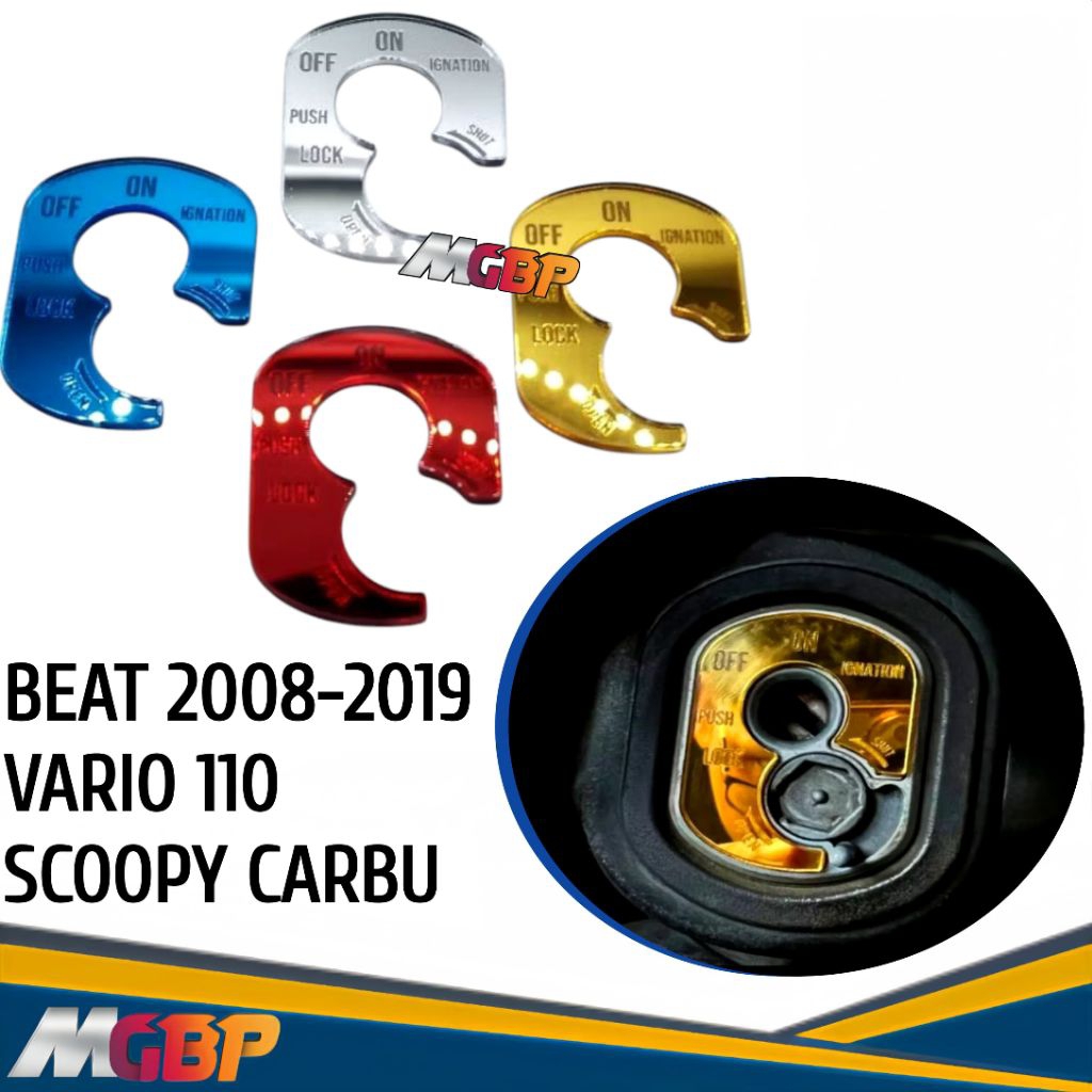 GARNISH KUNCI KONTAK AKRILIK BEAT 2008 SAMPAI 2019 VARIO 110 SCOOPY CARBU