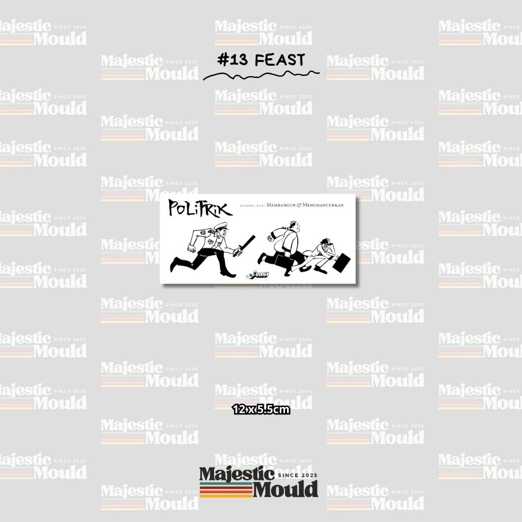 

#Vol13 Feast – Stiker Band Vinyl Glossy | Tahan Air & Luntur (Laptop/Helm/Tumbler/dan media lainnya)