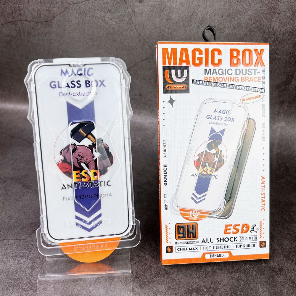 PREMIUM DIINAMI MAGIC BOX tempered glass anti gores iphone 11 12 13 14 15 16 X XR XS MAX Pro Max Plu
