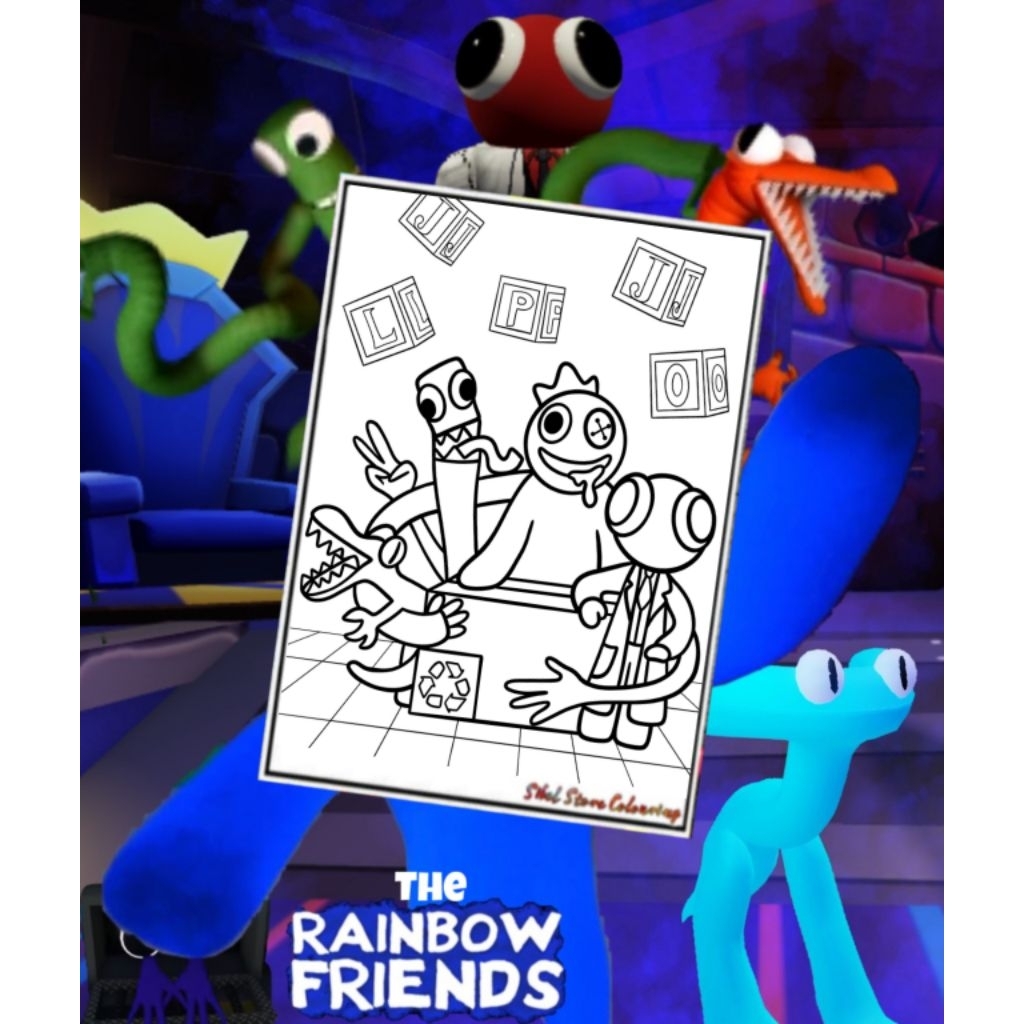 

Kertas Mewarnai Tema Rainbow Friends Collection isi 10 Lembar / Kertas Mewarnai Anak / Kertas Gambar Tebal Bisa Pakai Cat Air, Spridol & Crayon / PAUD / SD / TK