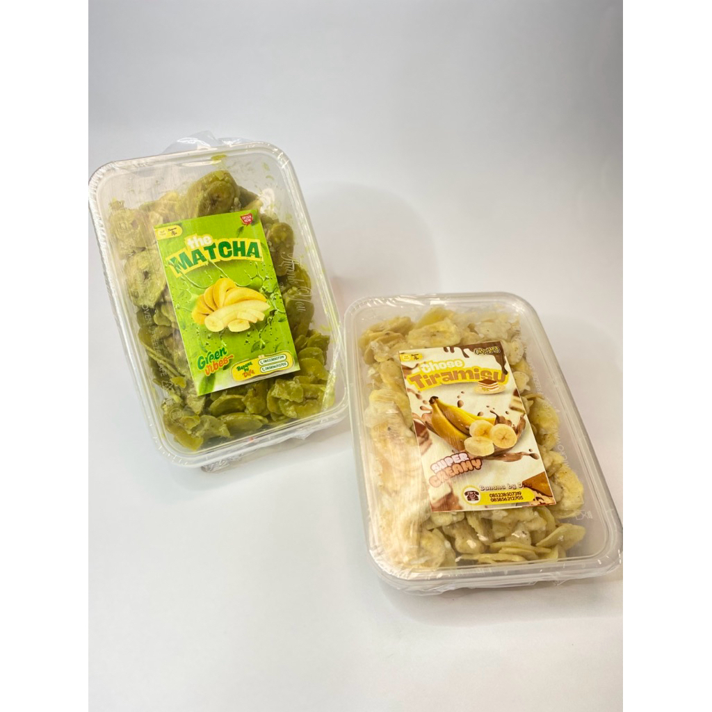 

(BELI 1 GRATIS 1) KERIPIK PISANG LUMER VARIAN MIX MATCHA