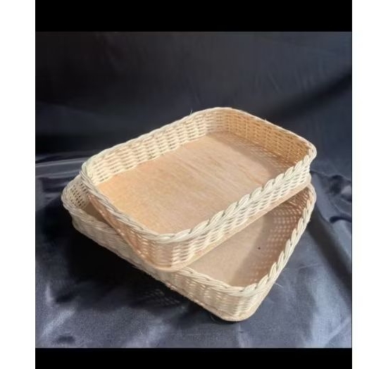 keranjang hantaran anyaman rotan kotak 1set isi 2pcs