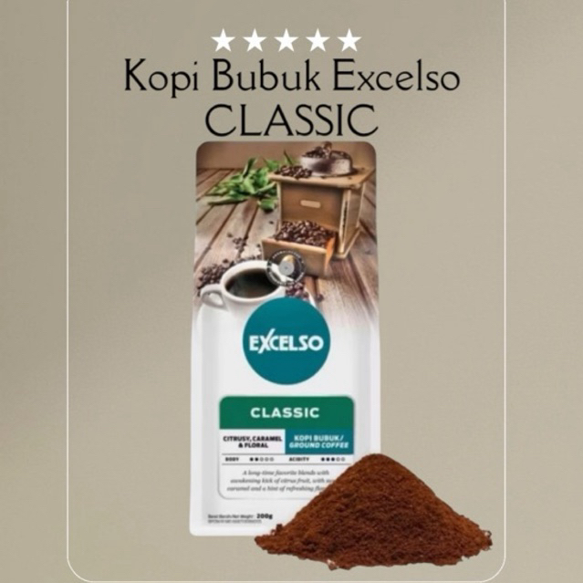 

Kopi Bubuk Excelso Classic 200g