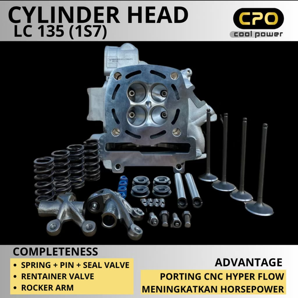 CPO Cool Power Racing Blok Head Jupiter MX Old MX New 135 Vixion Old R15 MX KING Cylinder Head Set P