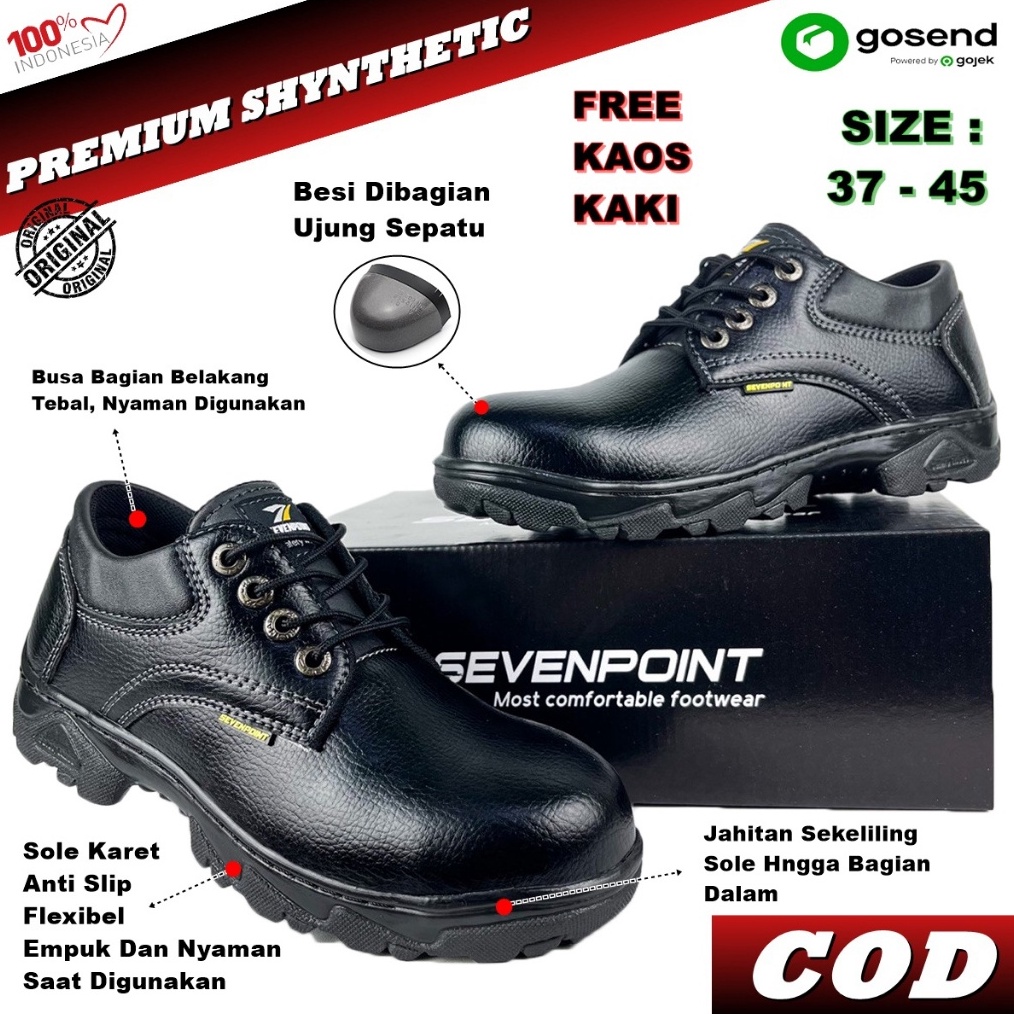 KODE B22E Sepatu Safety Pria Wanita Original Sefty Shoes Proyek Kerja Lapangan Sefti Kitchen Savety 