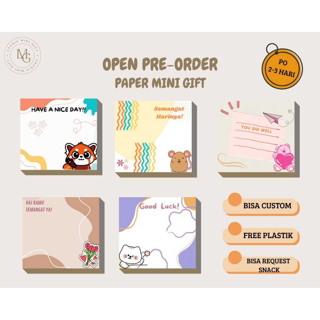 

Paper Mini Gift - Alas Hadiah (bisa request) | Harga per 10 pcs