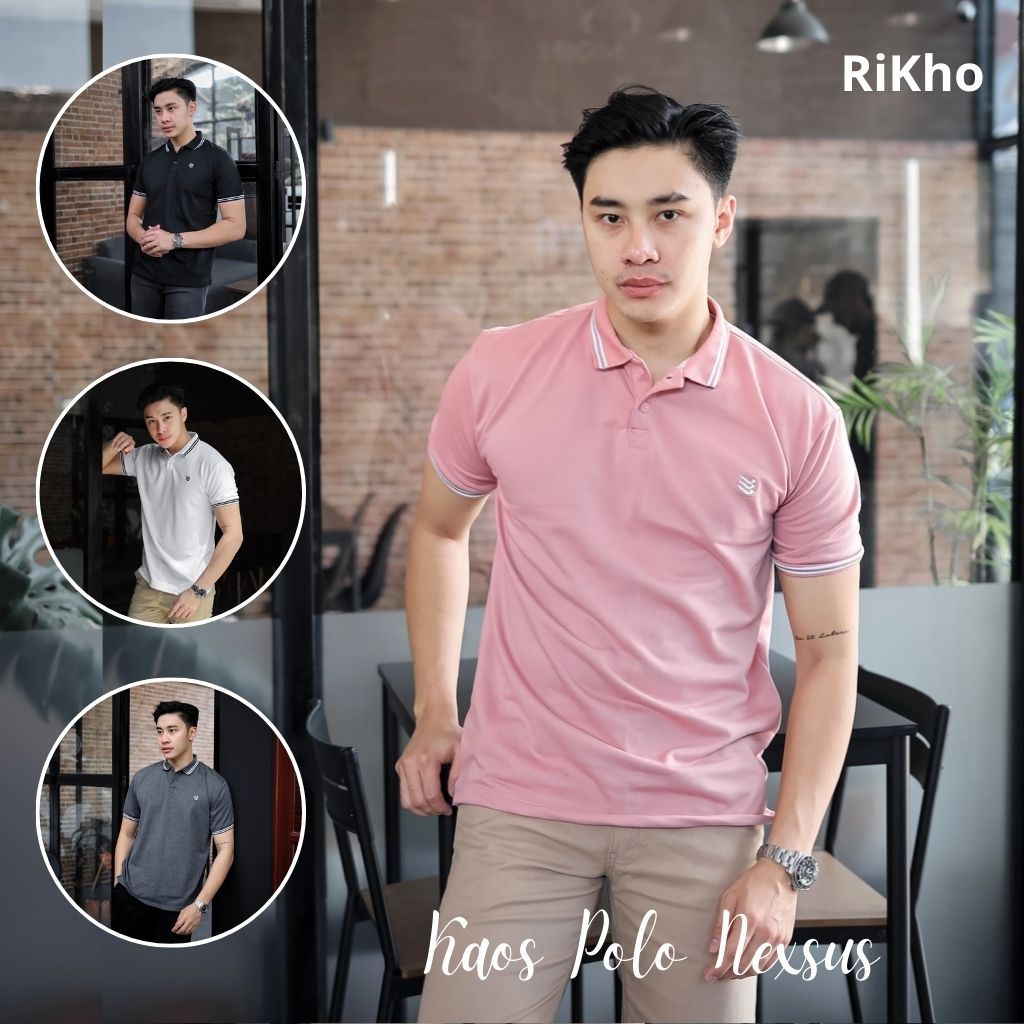 Kaos Polo Pria Nexsus Original Vintage Korea Premium Baju Kerah Pria Lengan Pendek